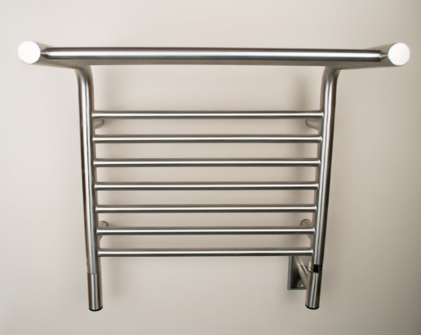 Amba Jeeves M Shelf Brushed Towel Warmer, Hardwired, 11 Bars, W 21" H 22"