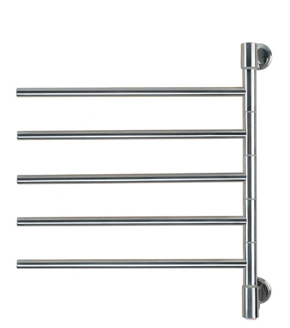 Brushed Towel Warmer, Amba Swivel Jack Model, 5 Bars Towel Warmer