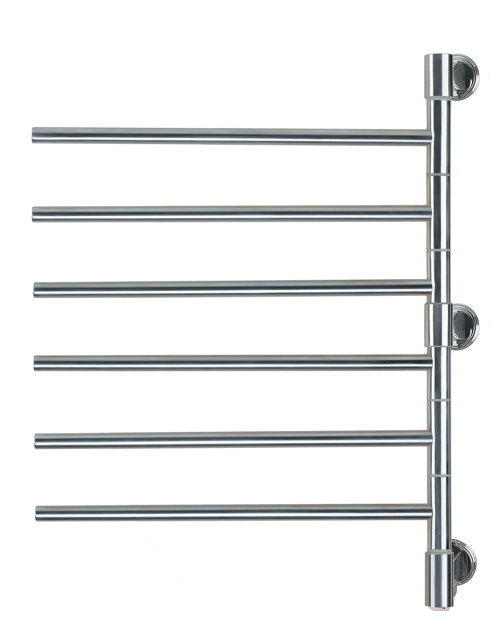 Brushed Towel Warmer, Amba Swivel Jack Model, 6 Bars Towel Warmer