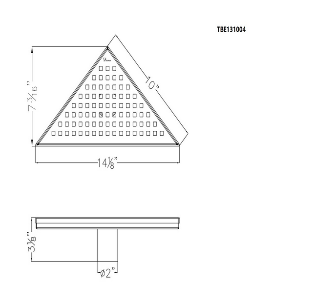 Triangular Grid Drain Corner Drain, Dawn Brisbane River Series, Triangle Drain, TBE131004 ...