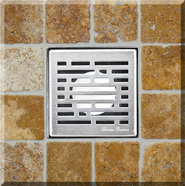 4 Inch Square Shower Drains Broken Lane Design by SereneDrains