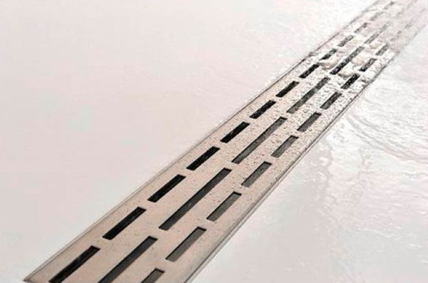 Dawn® 24 Inch Linear Shower Drain, Amazon River Series, Polished Satin Finish