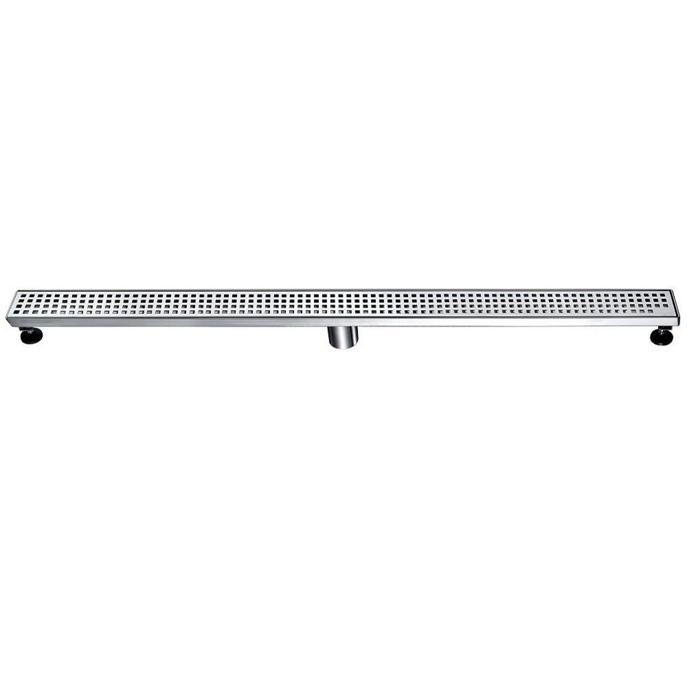 Dawn® 59 Inch Shower Linear Drain, Brisbane River Series, Polished Satin Finish