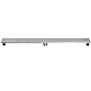 Dawn® 59 Inch Shower Linear Drain, Brisbane River Series, Polished Satin Finish