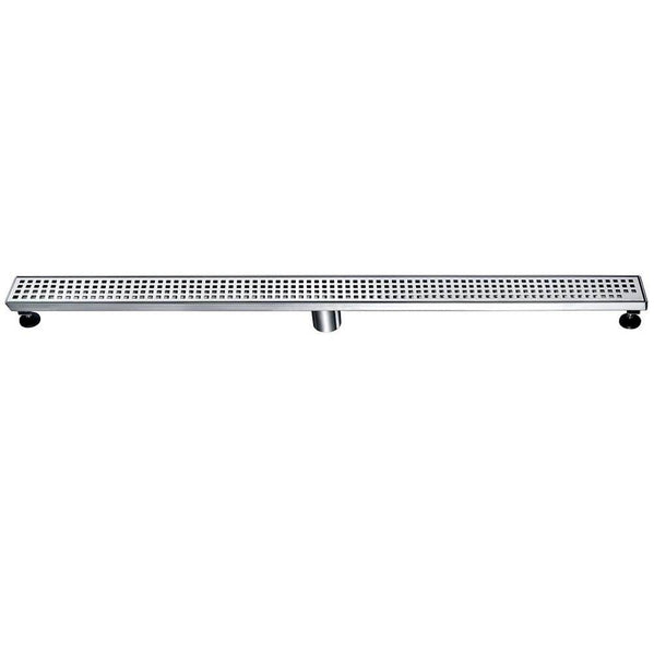 Dawn 12 Inch Shower Linear Drain, Brisbane River Series, Polished Satin Finish