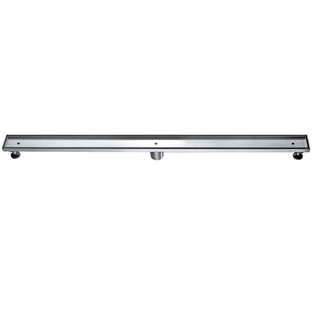 Dawn 47 Inch Tile Insert Linear Shower Drain Colorado River Series, Polished Satin Finish