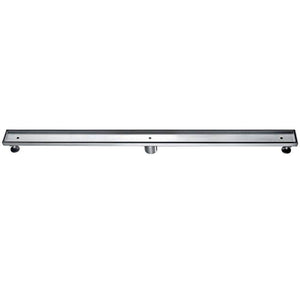 Dawn 47 Inch Tile Insert Linear Shower Drain Colorado River Series, Polished Satin Finish