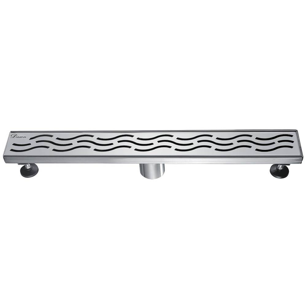 Dawn® 36 Inch Linear Shower Drain, Heilongjiang Series, Polished Satin Finish