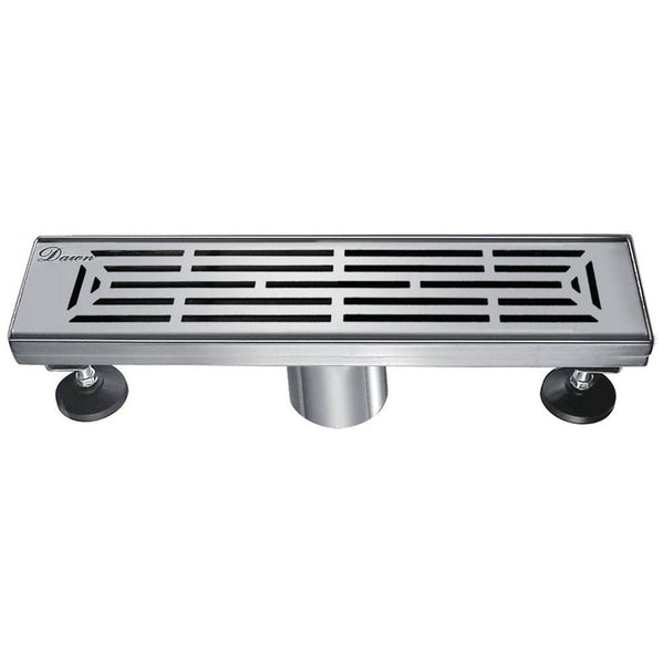 Dawn 12 Inch Linear Shower Drain, Irtysh River Series, Polished Satin Finish