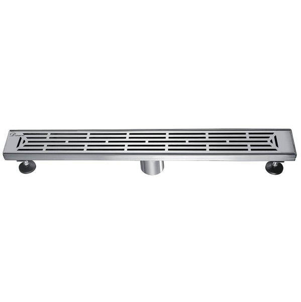 Dawn 12 Inch Linear Shower Drain, Irtysh River Series, Polished Satin Finish