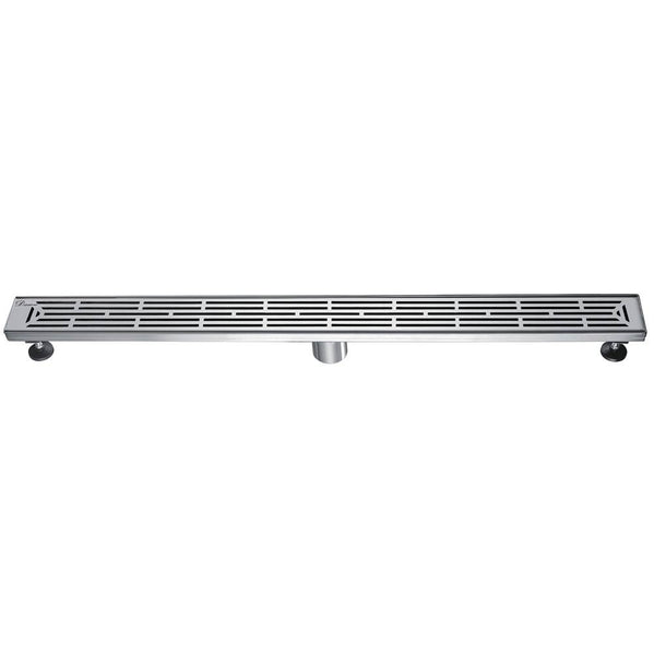 Dawn 12 Inch Linear Shower Drain, Irtysh River Series, Polished Satin Finish