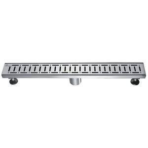 Dawn 12 Inch Linear Shower Drain, The Loire River In France Series, Polished Satin Finish