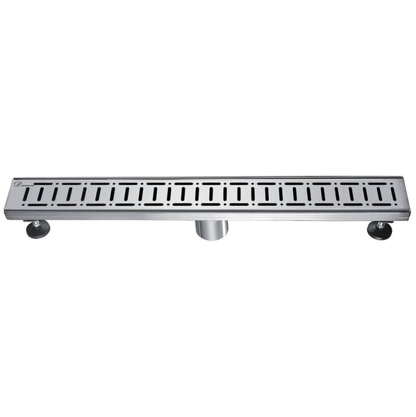 Dawn 12 Inch Linear Shower Drain, The Loire River In France Series, Polished Satin Finish