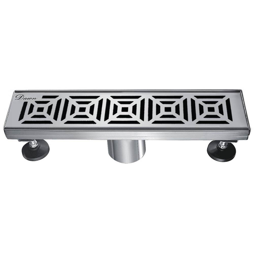 12 Inch Linear Drain with Adjustable Leveling Feet, Dawn USA LME120304