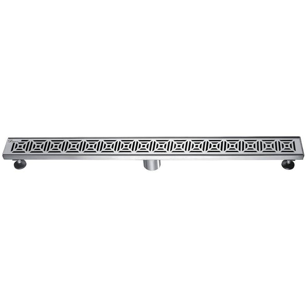 Dawn® 47 Inch Linear Shower Drain, Mamore River In Brazil Series, Polished Satin Finish