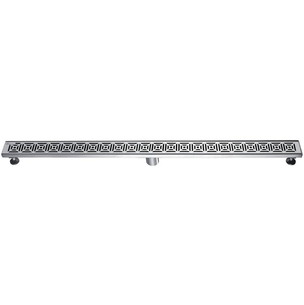Dawn 12 Inch Linear Shower Drain, Mamore River In Brazil Series, Polished Satin Finish