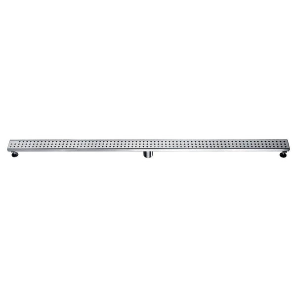 Dawn® 24 Inch Linear Shower Drain, Mississippi River Series, Polished Satin Finish