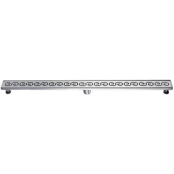 Dawn® 24 Inch Linear Shower Drain, The River Niger In Mali Series, Polished Satin Finish