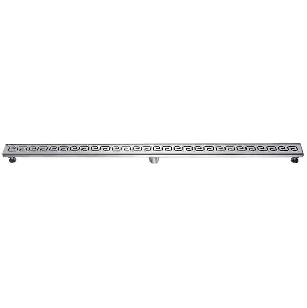 Dawn® 24 Inch Linear Shower Drain, The River Niger In Mali Series, Polished Satin Finish