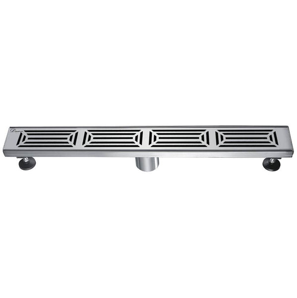 Dawn 12 Inch Linear Shower Drain, Parana River In Argentina Series, Polished Satin Finish