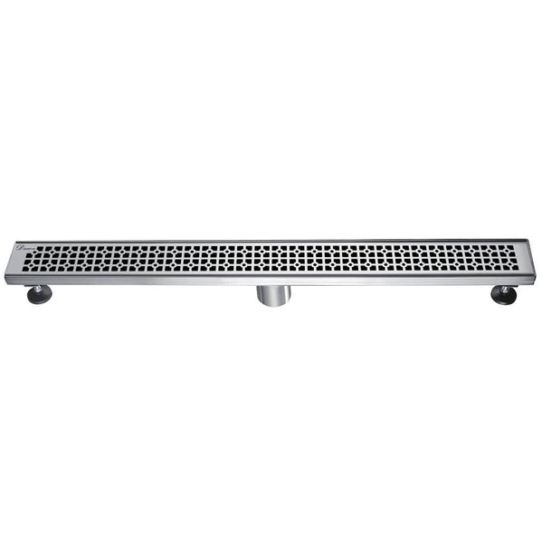 Dawn® 32 Inch Linear Shower Drain, Views Along The River Nile Series, Polished Satin Finish