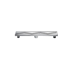 Dawn 24 Inch Linear Shower Drain, Ganges River Series, Polished Satin Finish