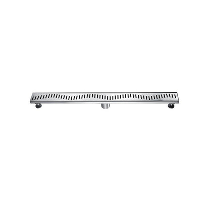 Dawn® 32 Inch Linear Shower Drain, Ganges River Series, Polished Satin Finish