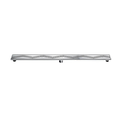 24 Inch Linear Drain with Adjustable Feet, Luxury Polished Finish Drain, Dawn USA LGS240304