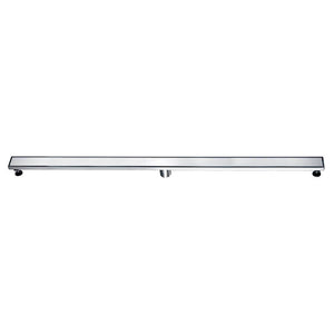 Dawn® 59 Inch Linear Shower Drain, Volga River Series, Polished Satin Finish