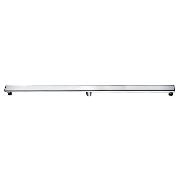 Dawn® 59 Inch Linear Shower Drain, Volga River Series, Polished Satin Finish