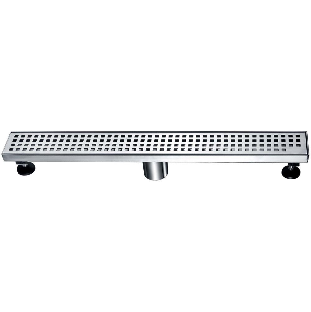 Dawn® 24 Inch Shower Linear Drain, Brisbane River Series, Polished Satin Finish