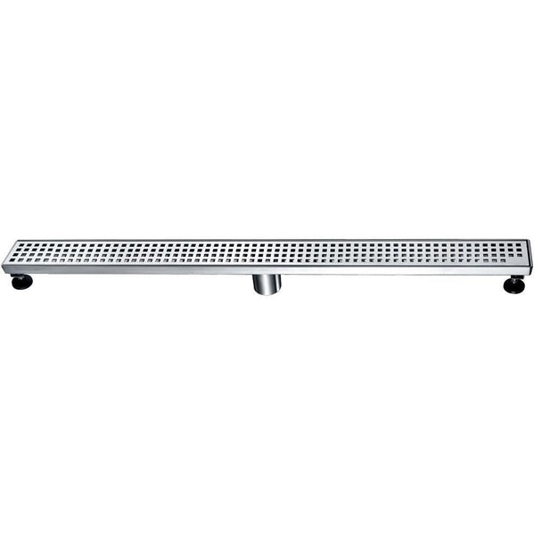 Dawn® 47 Inch Shower Linear Drain, Brisbane River Series, Polished Satin Finish