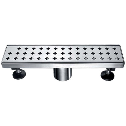 Dawn® 47 Inch Linear Shower Drain, Mississippi River Series, Polished Satin Finish