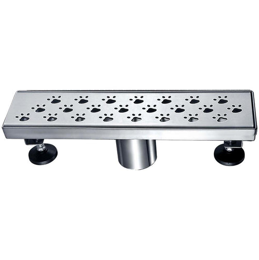 Dawn® 59 Inch Linear Shower Drain, Memuru River Series, Polished Satin Finish