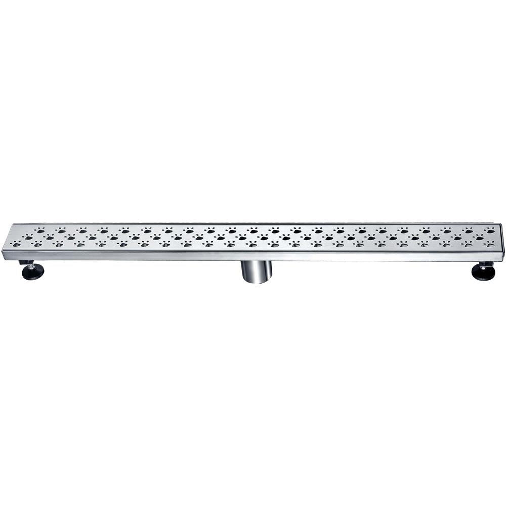 Dawn® 47 Inch Linear Shower Drain, Memuru River Series, Polished Satin Finish