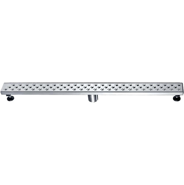 Dawn® 47 Inch Linear Shower Drain, Memuru River Series, Polished Satin Finish