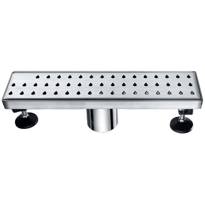Dawn® 47 Inch Linear Shower Drain, Nile River Series, Polished Satin Finish