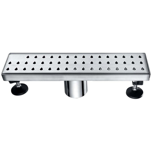 Dawn® 47 Inch Linear Shower Drain, Nile River Series, Polished Satin Finish