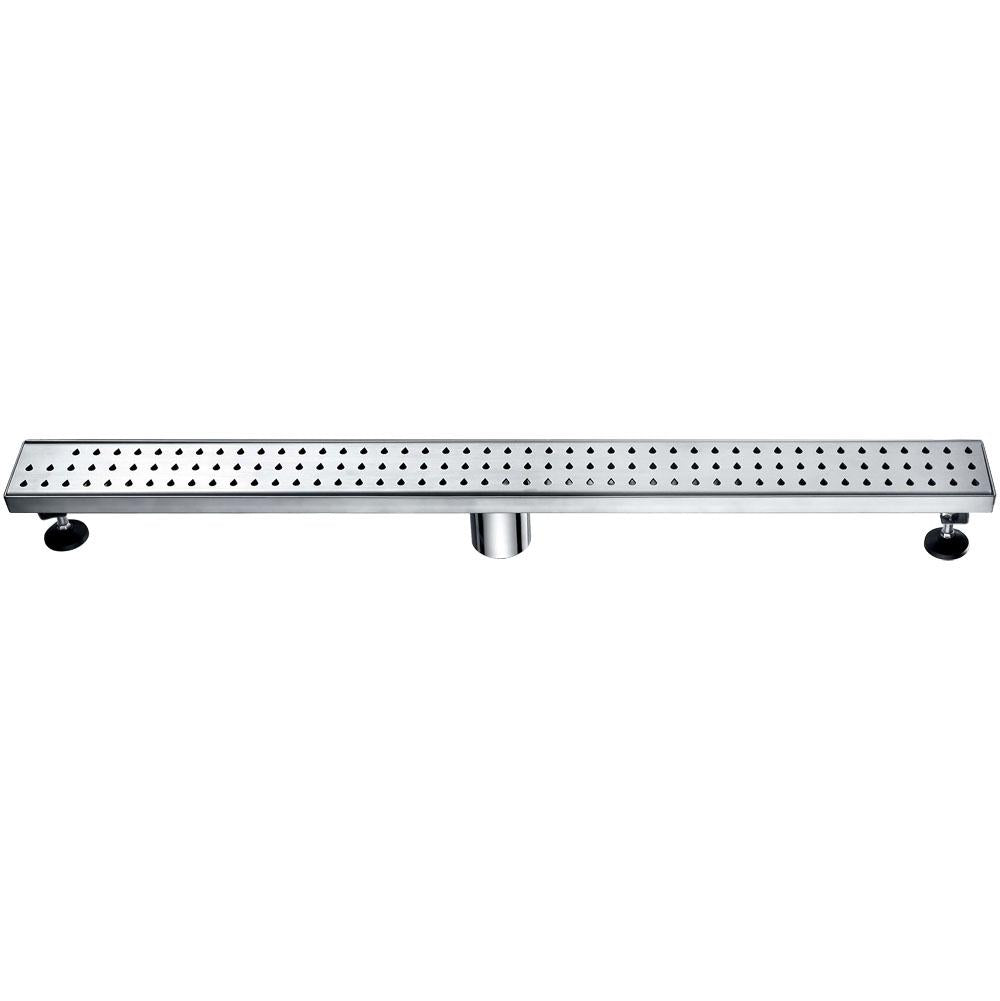 Dawn® 47 Inch Linear Shower Drain, Nile River Series, Polished Satin Finish
