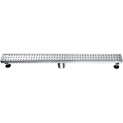 Dawn® 47 Inch Linear Shower Drain, Nile River Series, Polished Satin Finish