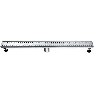 Dawn® 32 Inch Linear Shower Drain, Nile River Series, Polished Satin Finish