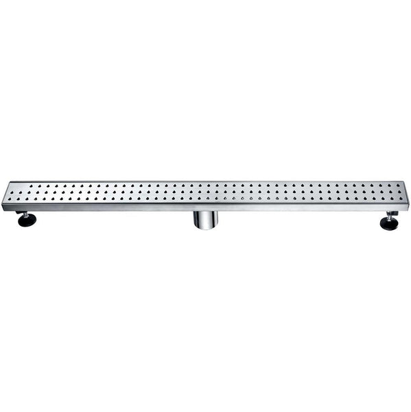Dawn 12 Inch Linear Shower Drain, Nile River Series, Polished Satin Finish