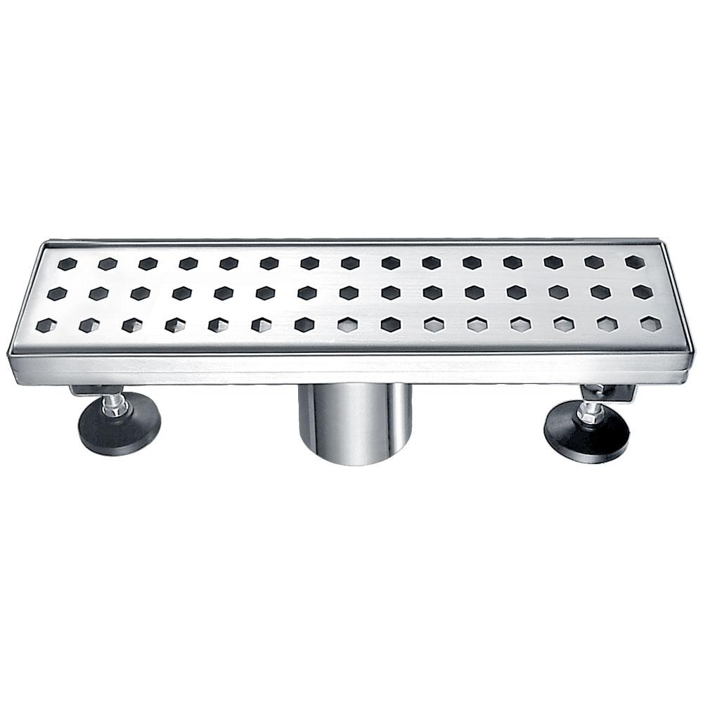 24 Inch Linear Drain with Adjustable Feet, Luxury Polished Finish Drain, Dawn USA LTS240304