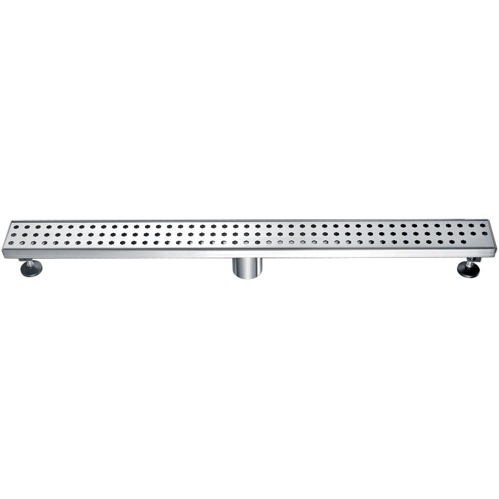 24 Inch Linear Drain with Adjustable Feet, Luxury Polished Finish Drain, Dawn USA LTS240304