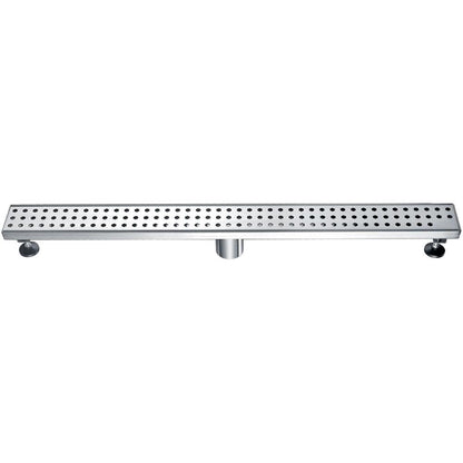 24 Inch Linear Drain with Adjustable Feet, Luxury Polished Finish Drain, Dawn USA LTS240304