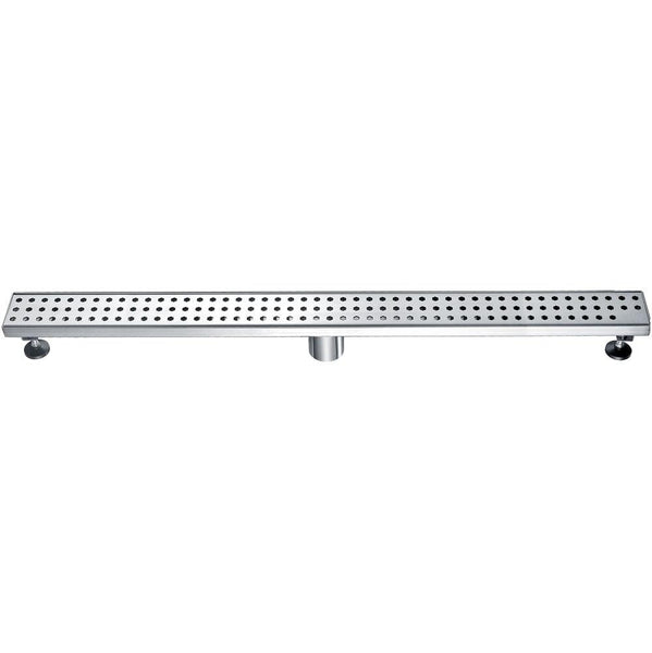 Dawn® 36 Inch Linear Shower Drain, Thames River Series, Polished Satin Finish