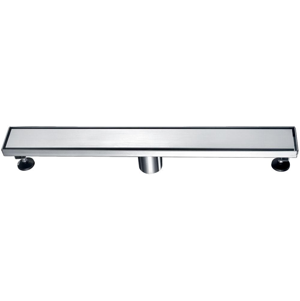 Dawn® 24 Inch Linear Shower Drain, Volga River Series, Polished Satin Finish