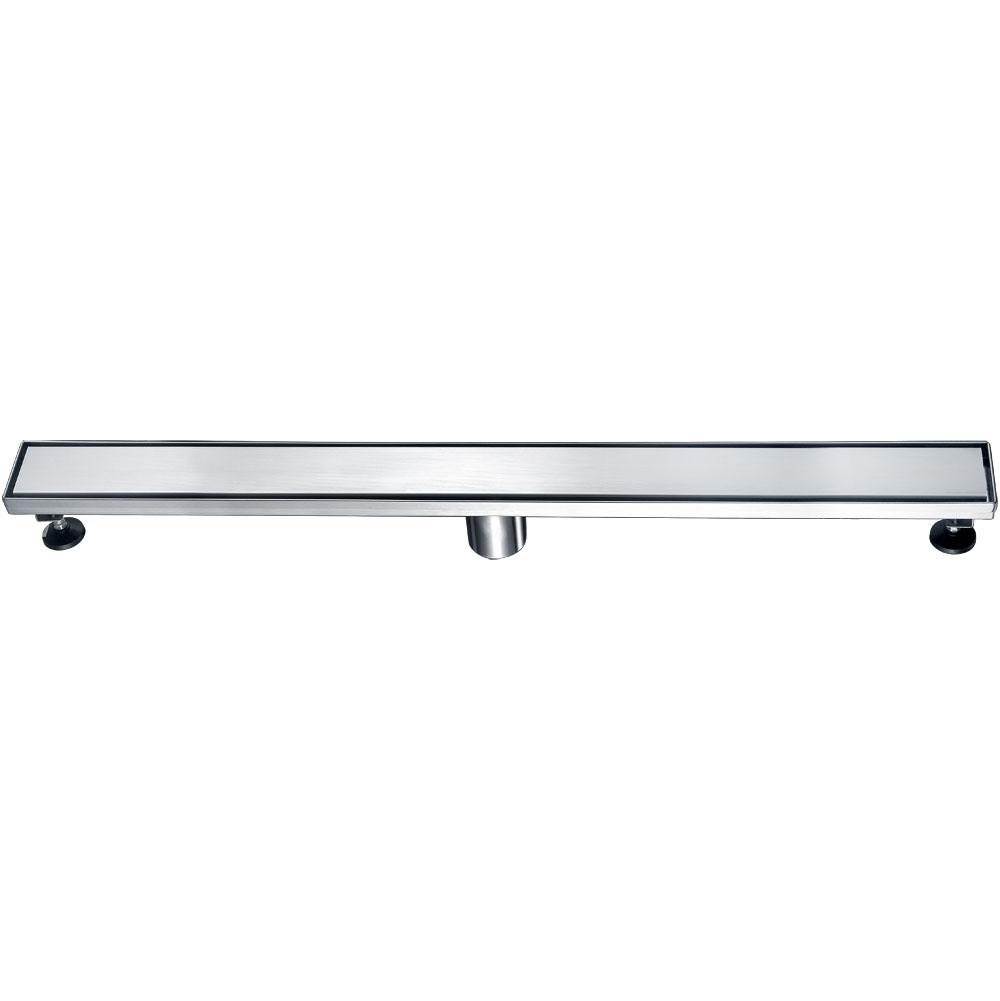 Dawn® 32 Inch Linear Shower Drain, Volga River Series, Polished Satin Finish