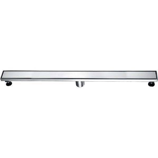 Dawn® 32 Inch Linear Shower Drain, Volga River Series, Polished Satin Finish