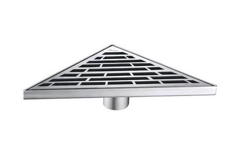 Corner Triangle Drain, Dawn® Amazon River Series, Triangle Drain with Installation Set